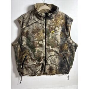 Scent Blocker Camo Sherpa Vest Mens 2 XL Reversible Wind Blocker Waterproof